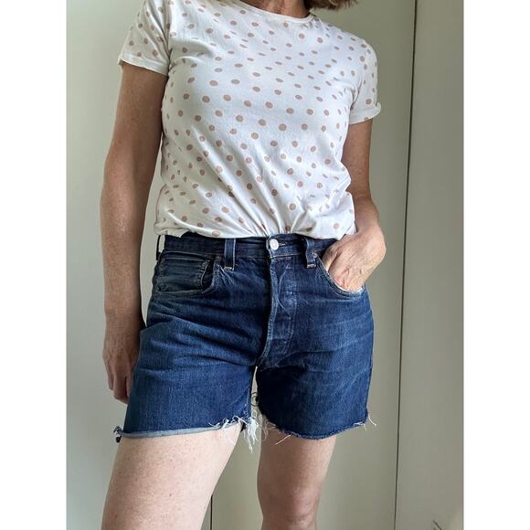 Levi's Vintage 501 XX Denim Cut Off Shorts Size 30" Selvage Big E ReSummer - Picture 1 of 12